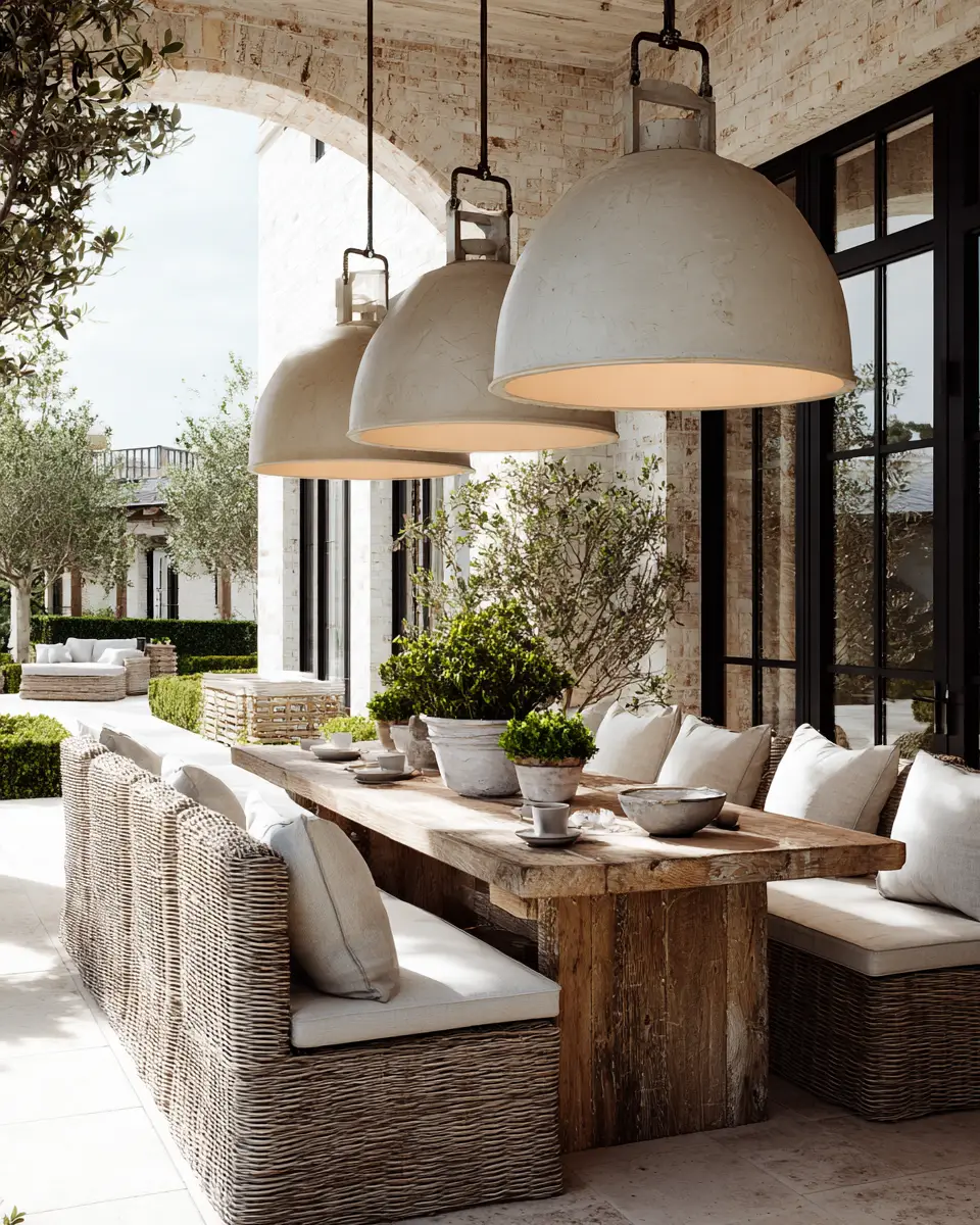 Cream Industrial Patio Decor Ideas