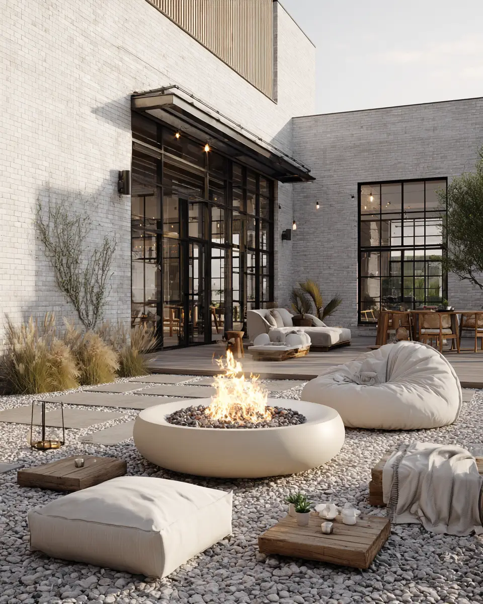 Cream Industrial Patio Decor Ideas