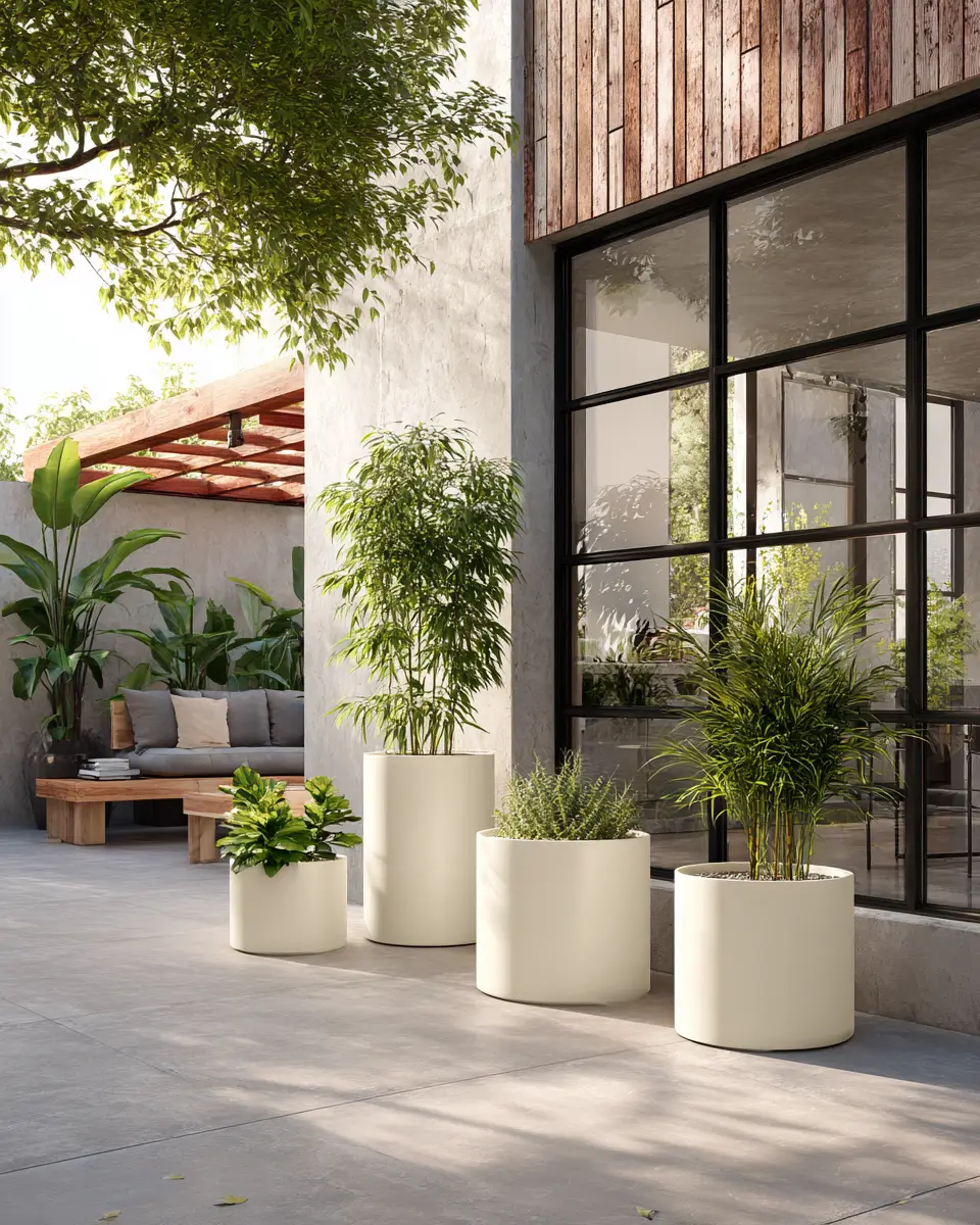 Cream Industrial Patio Decor Ideas