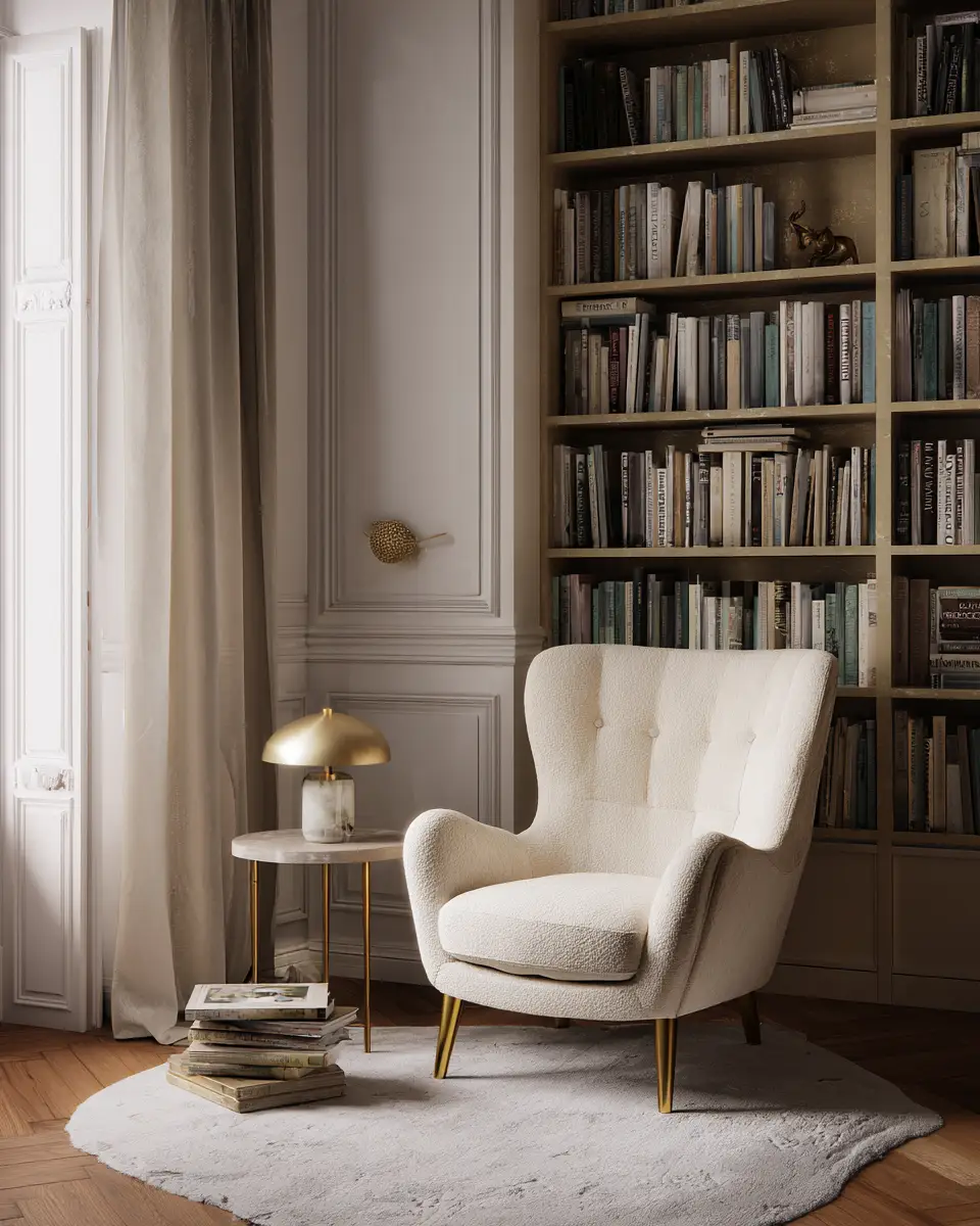 Cream Mid-Century Modern Living Room Decor Ideas - Featured