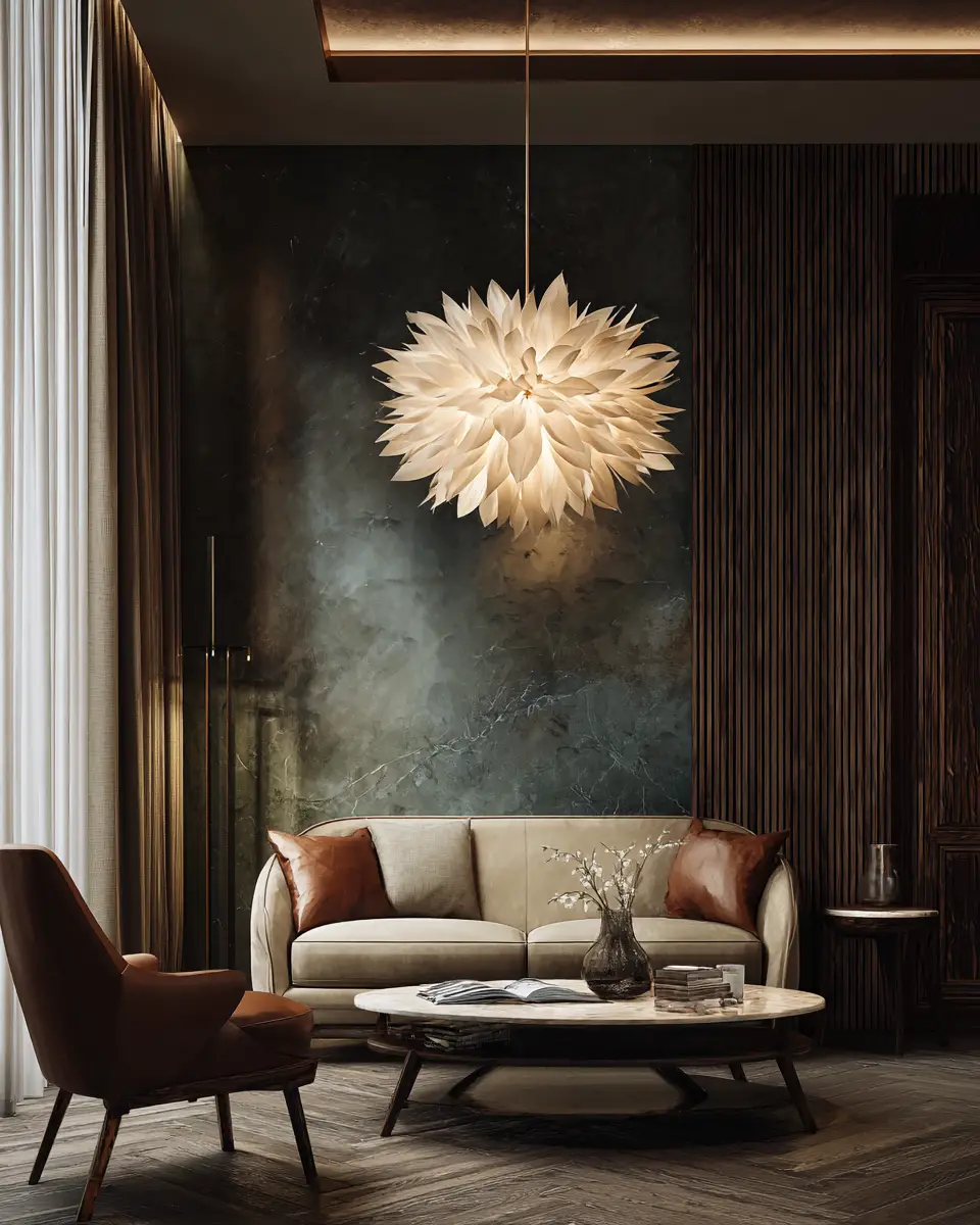 Cream Mid-Century Modern Living Room Decor Ideas