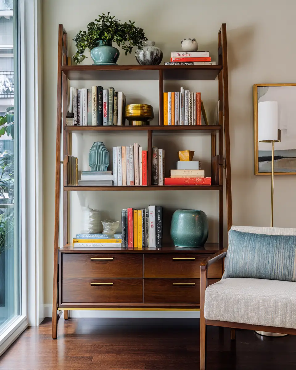 Cream Mid-Century Modern Living Room Decor Ideas