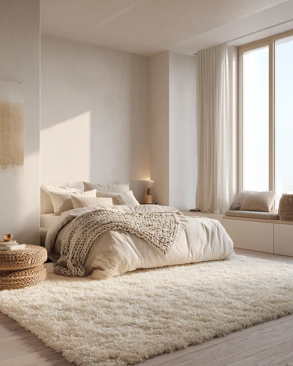 Cream Minimalist Bedroom Decor Ideas