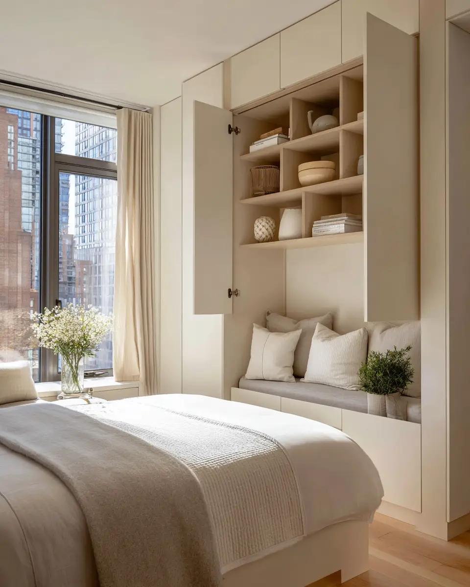 Cream Minimalist Bedroom Decor Ideas