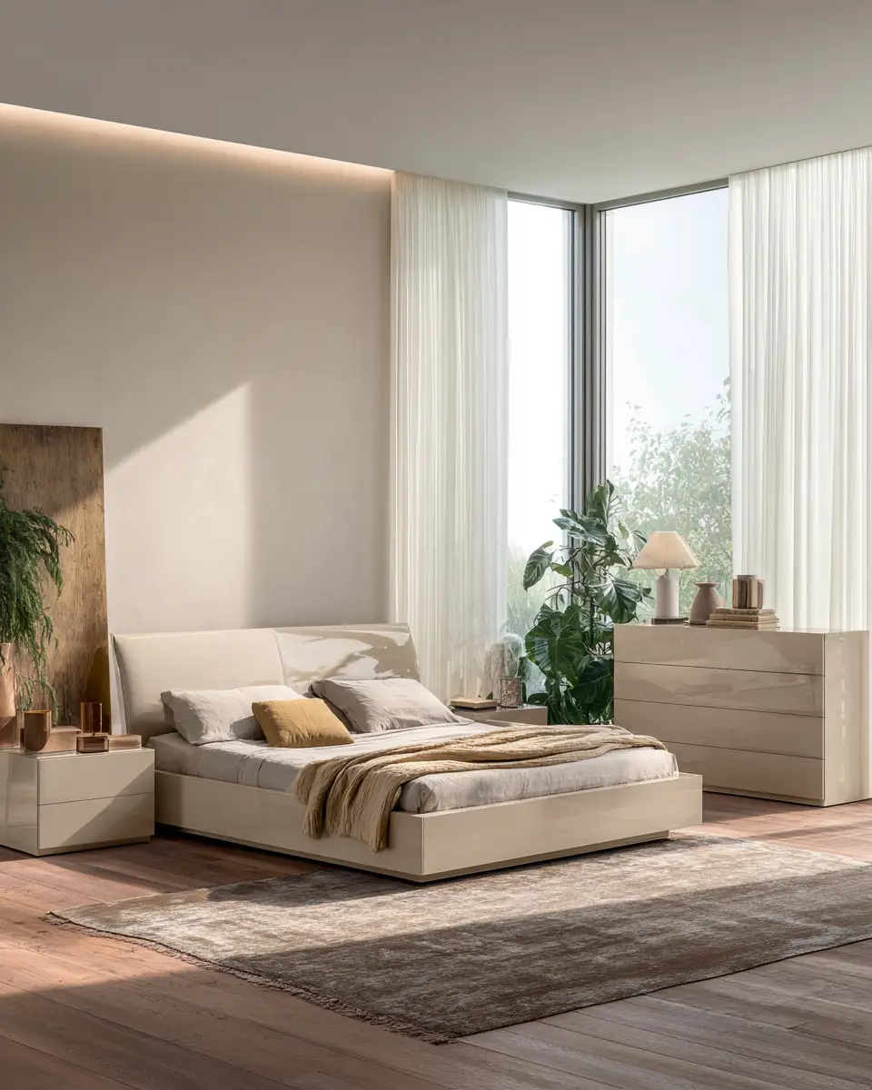 Cream Minimalist Bedroom Decor Ideas