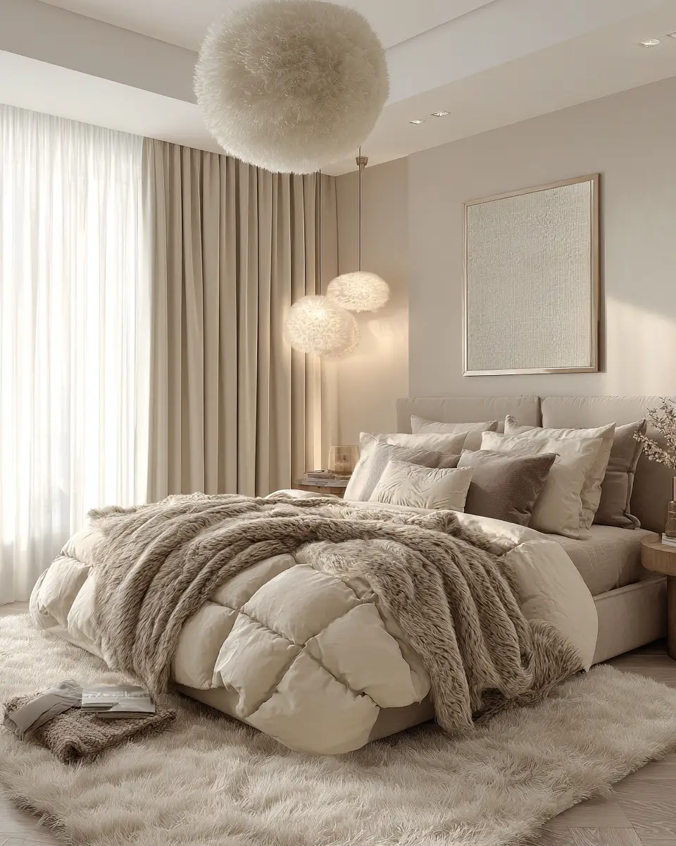 Cream Minimalist Bedroom Decor Ideas