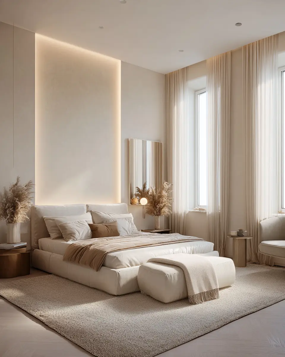 Cream Minimalist Bedroom Decor Ideas