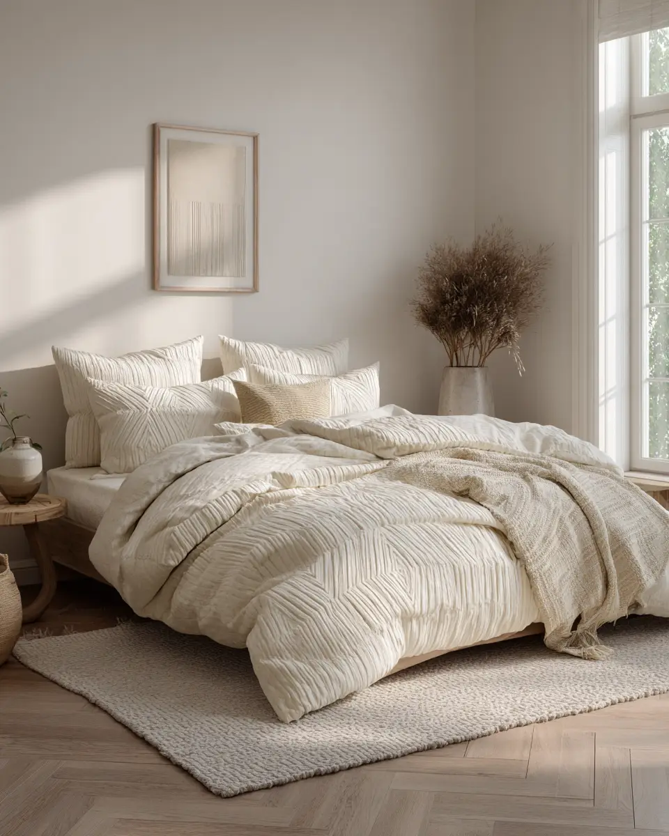 Cream Minimalist Bedroom Decor Ideas