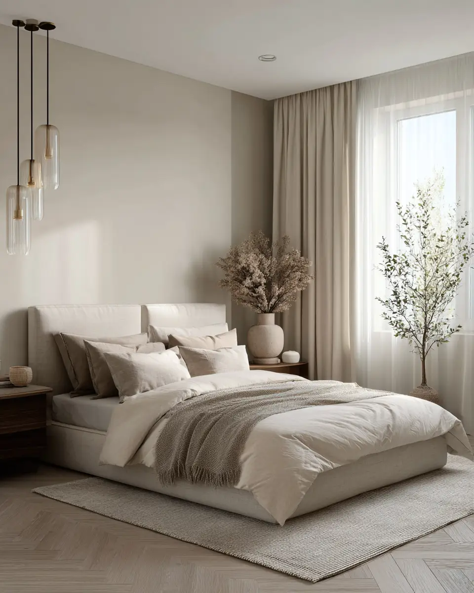 Cream Minimalist Bedroom Decor Ideas