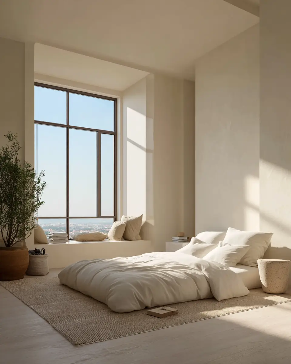 Cream Minimalist Bedroom Decor Ideas