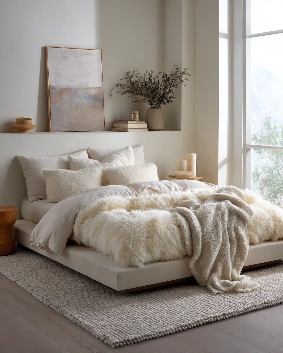 Cream Minimalist Bedroom Decor Ideas