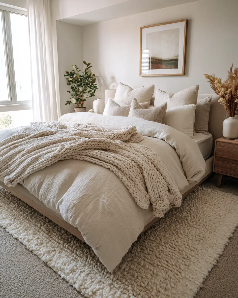 Cream Minimalist Bedroom Decor Ideas