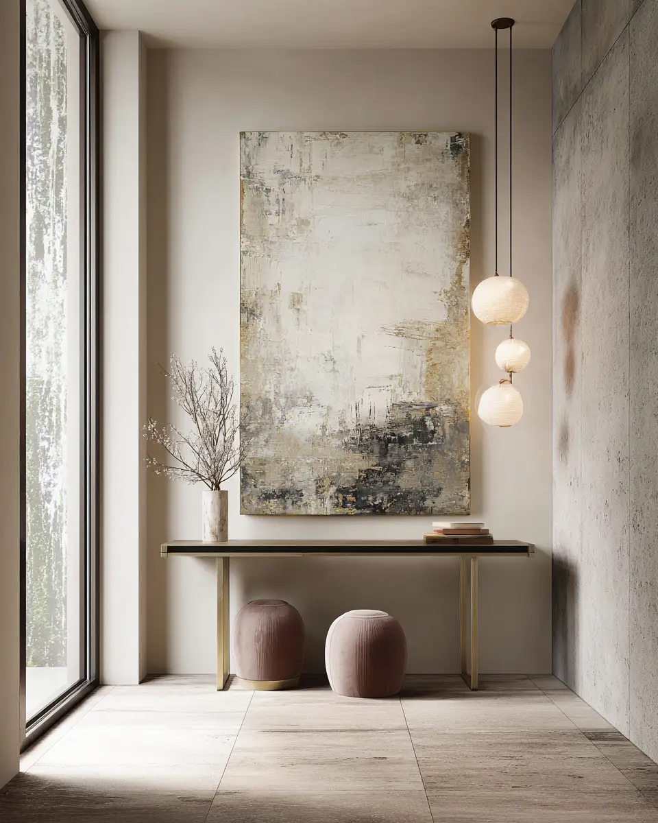 Cream Minimalist Living Room Decor Ideas