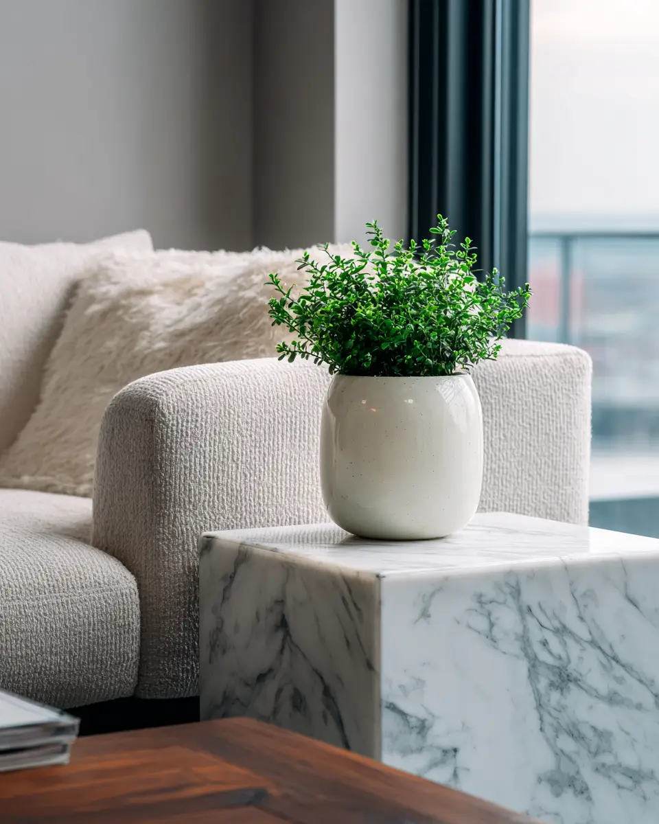 Cream Minimalist Living Room Decor Ideas