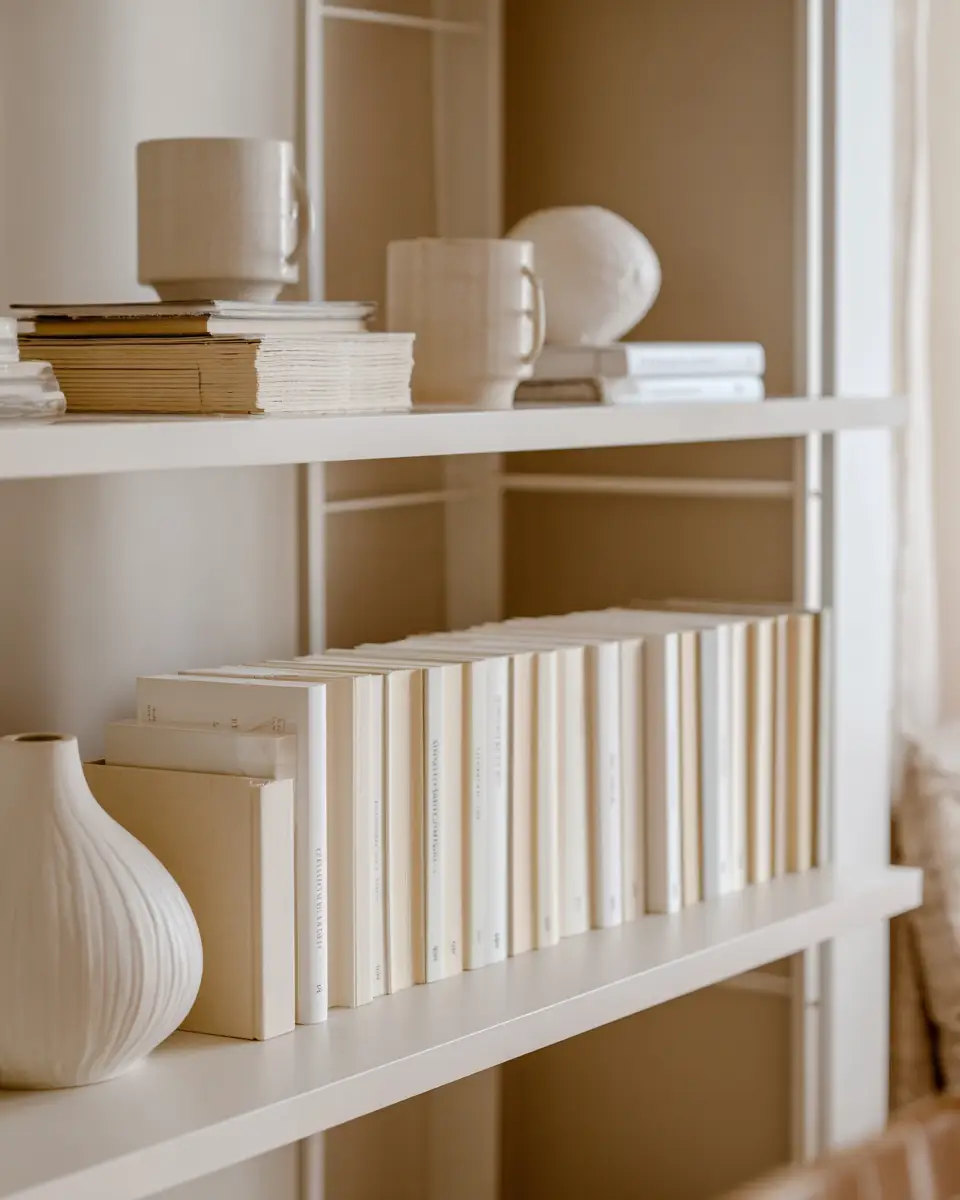 Cream Minimalist Living Room Decor Ideas