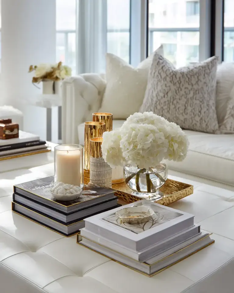 Cream Modern Living Room Decor Ideas - Featured