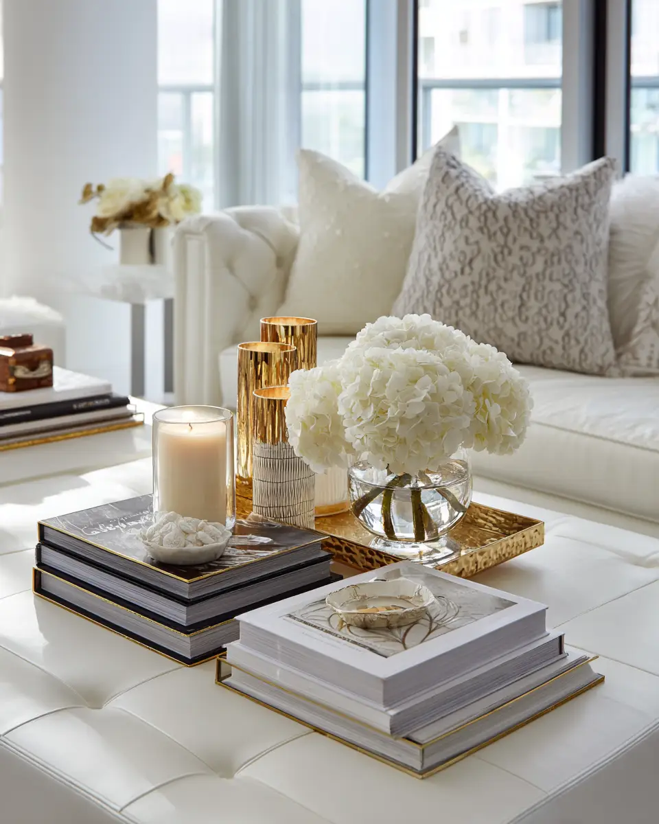 Cream Modern Living Room Decor Ideas - Featured