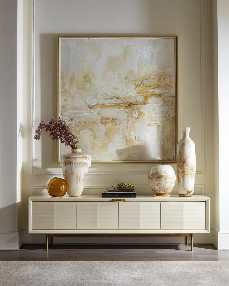 Cream Modern Living Room Decor Ideas