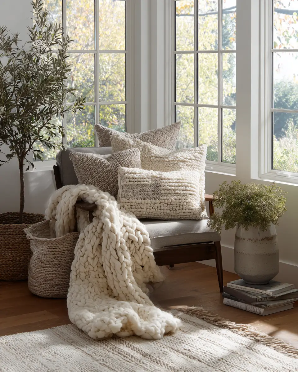 Cream Modern Living Room Decor Ideas