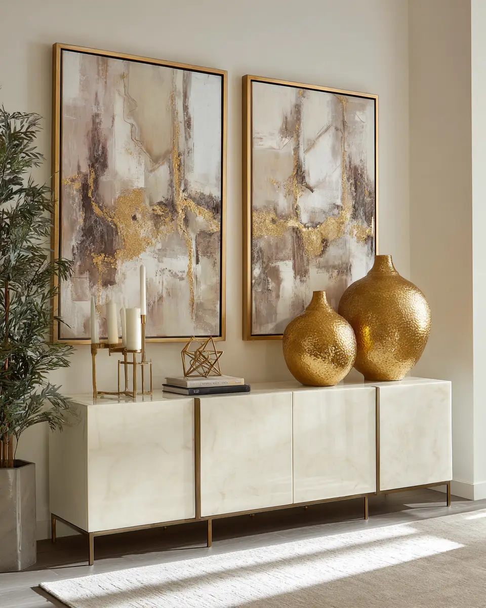 Cream Modern Living Room Decor Ideas