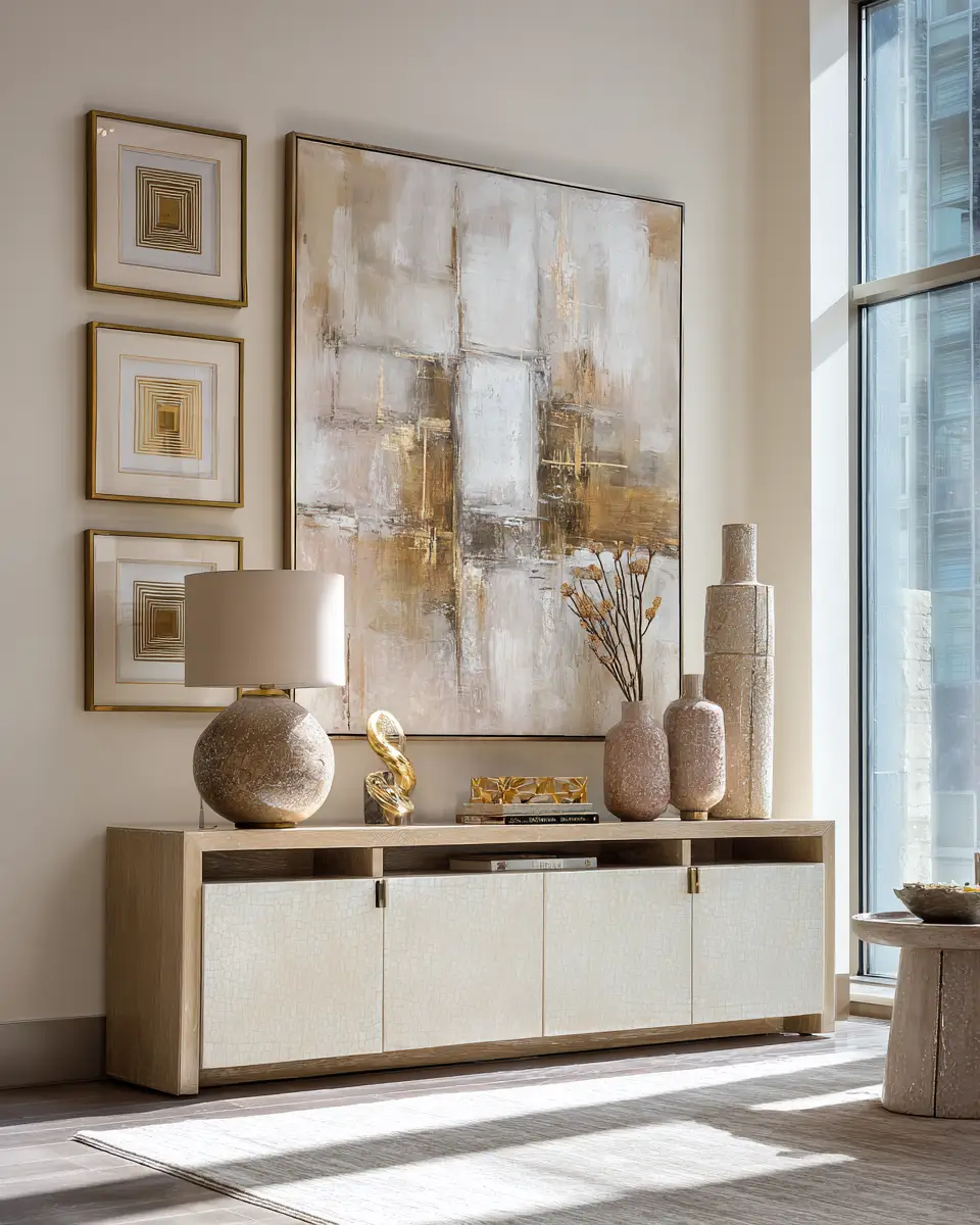 Cream Modern Living Room Decor Ideas