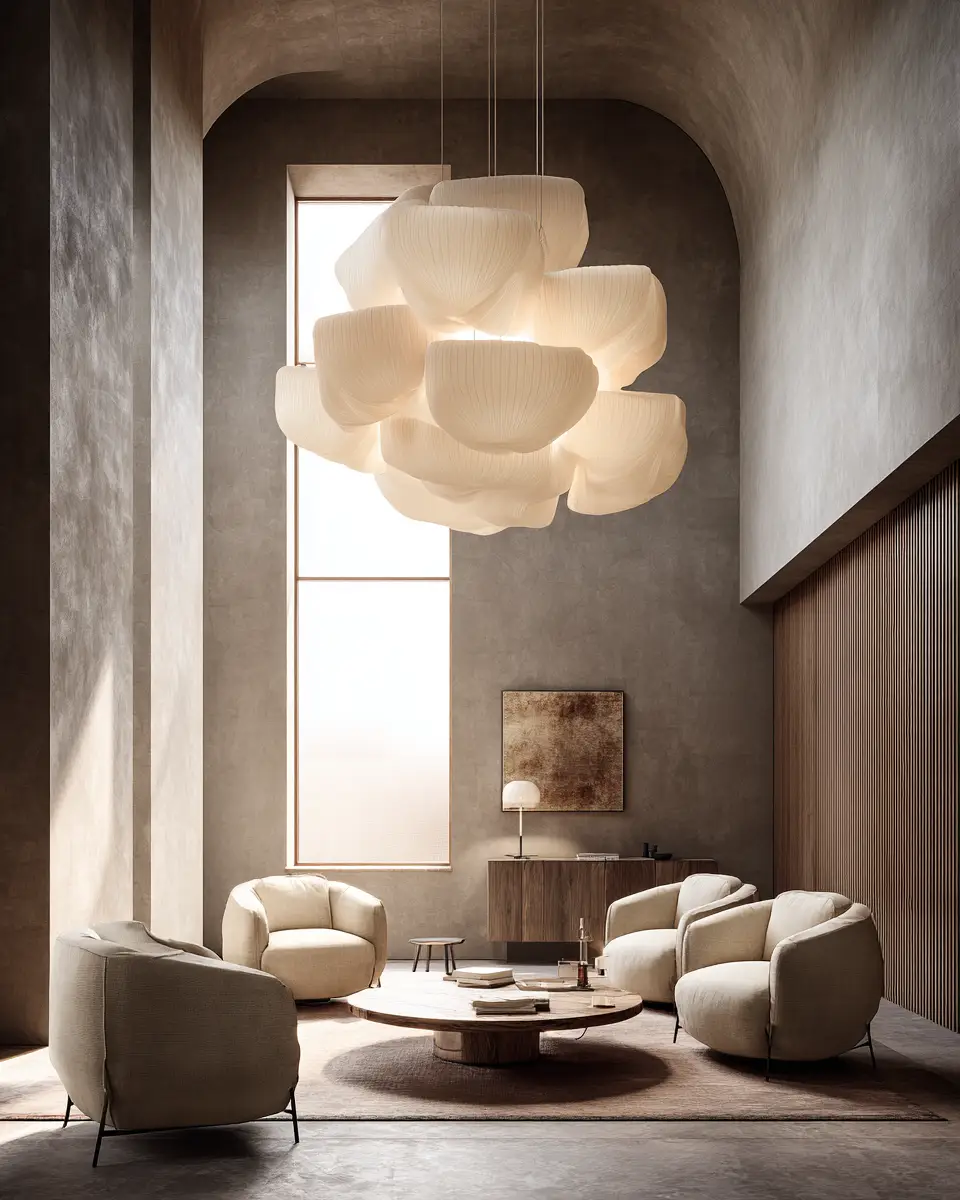 Cream Modern Living Room Decor Ideas