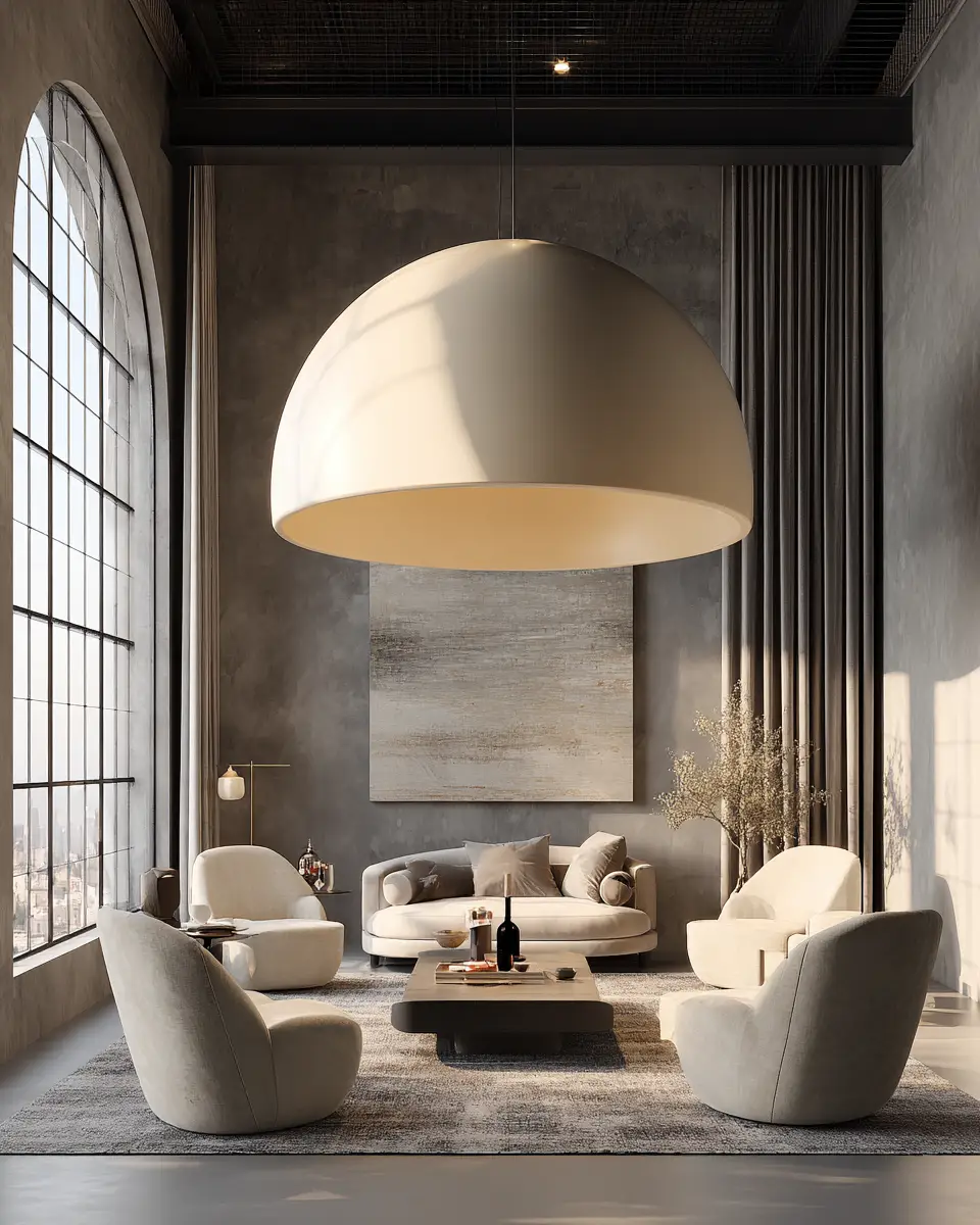 Cream Modern Living Room Decor Ideas