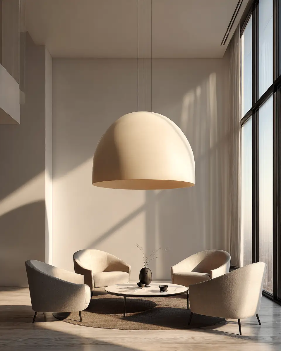 Cream Modern Living Room Decor Ideas