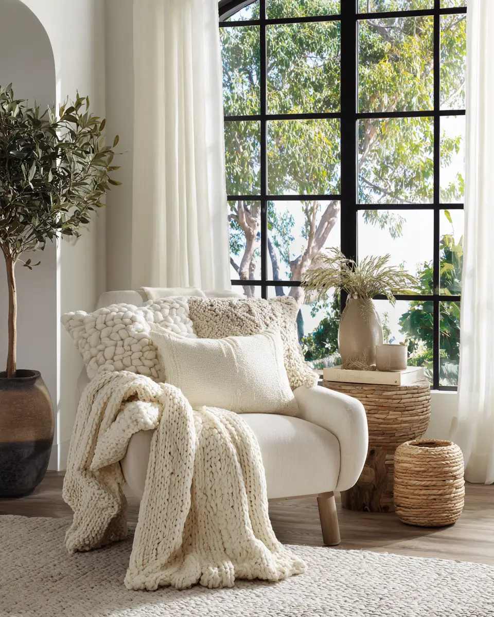 Cream Modern Living Room Decor Ideas