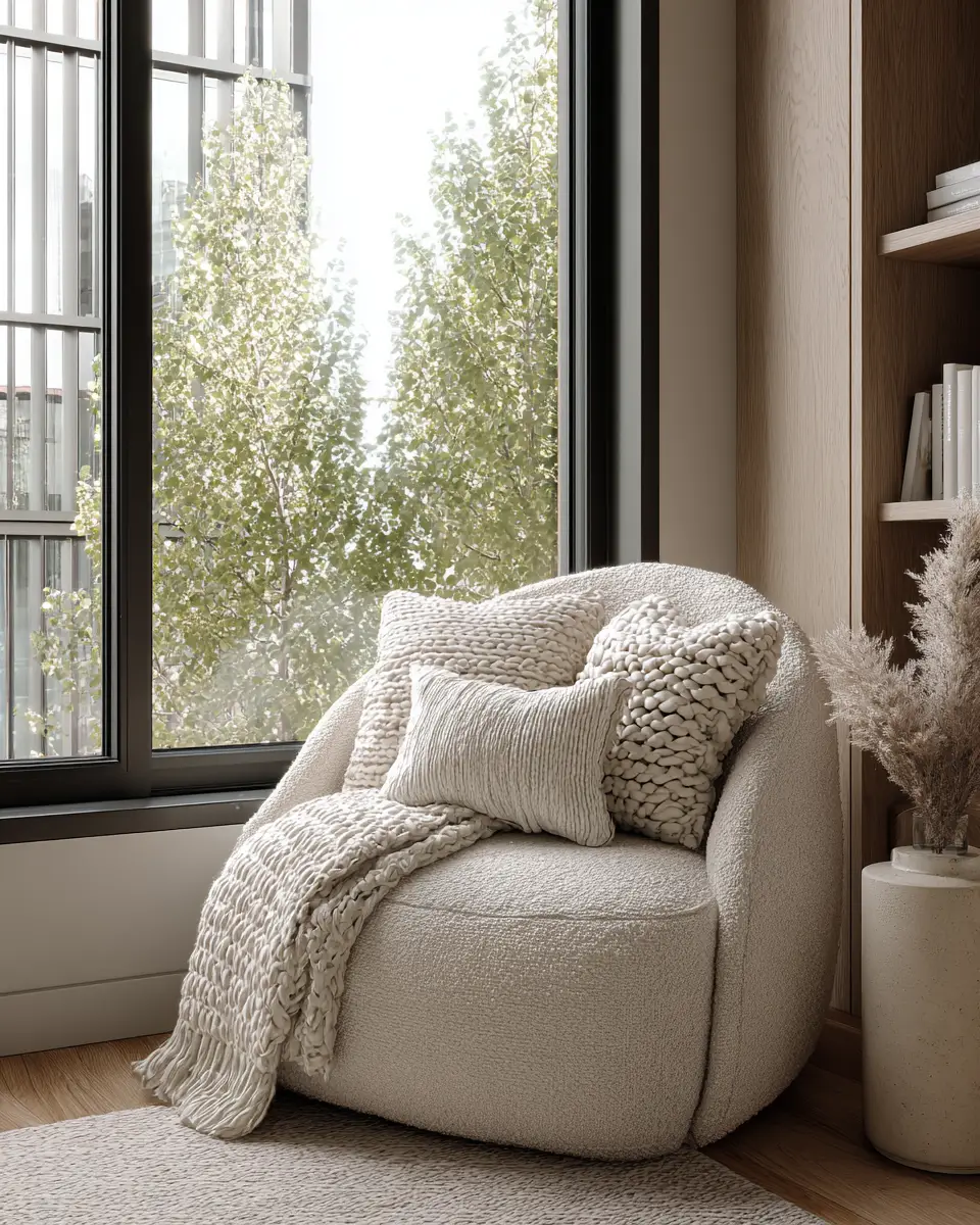 Cream Modern Living Room Decor Ideas