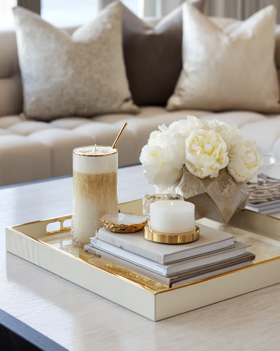 Cream Modern Living Room Decor Ideas