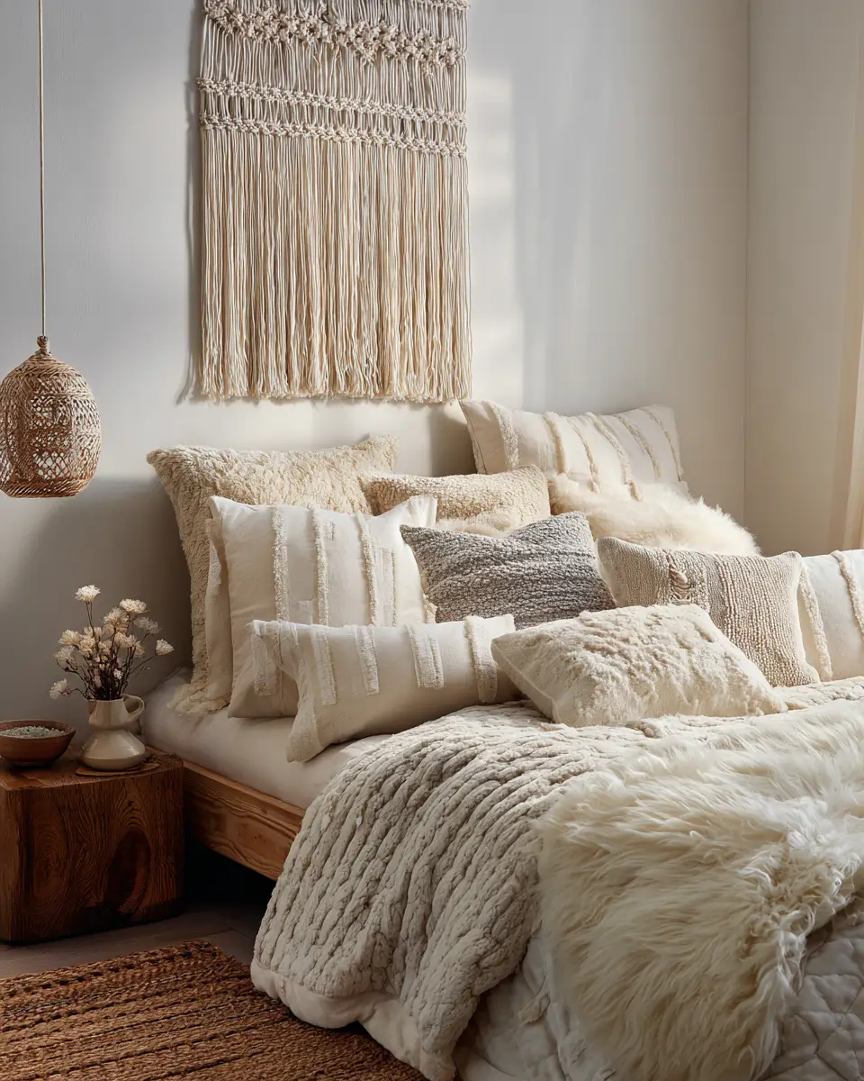 Cream Organic Modern Bedroom Decor Ideas