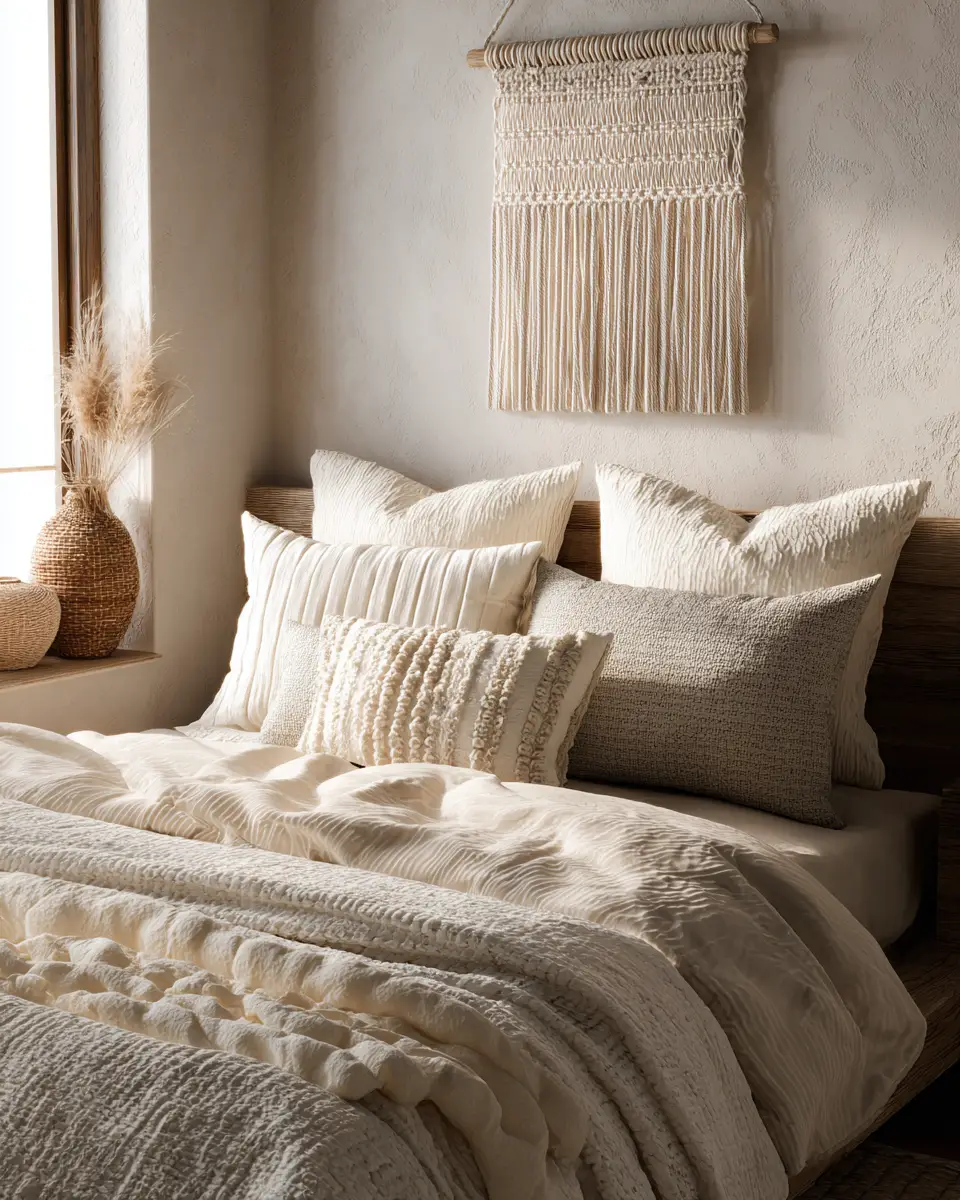 Cream Organic Modern Bedroom Decor Ideas