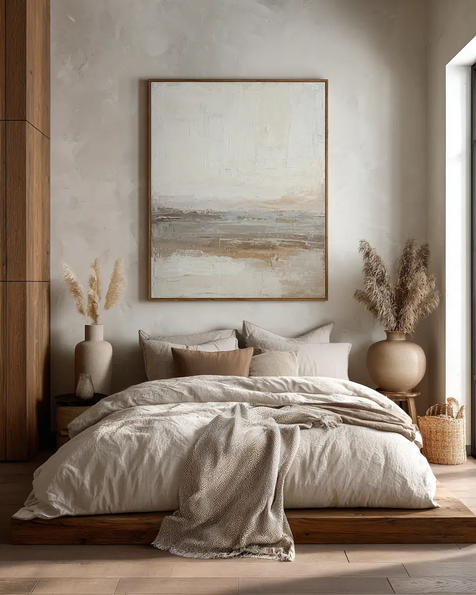 Cream Organic Modern Bedroom Decor Ideas