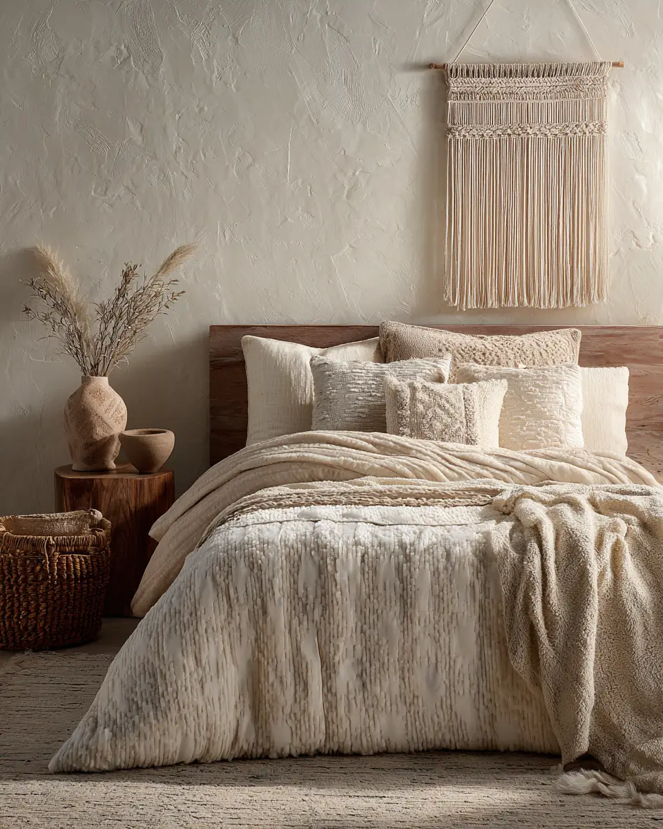 Cream Organic Modern Bedroom Decor Ideas