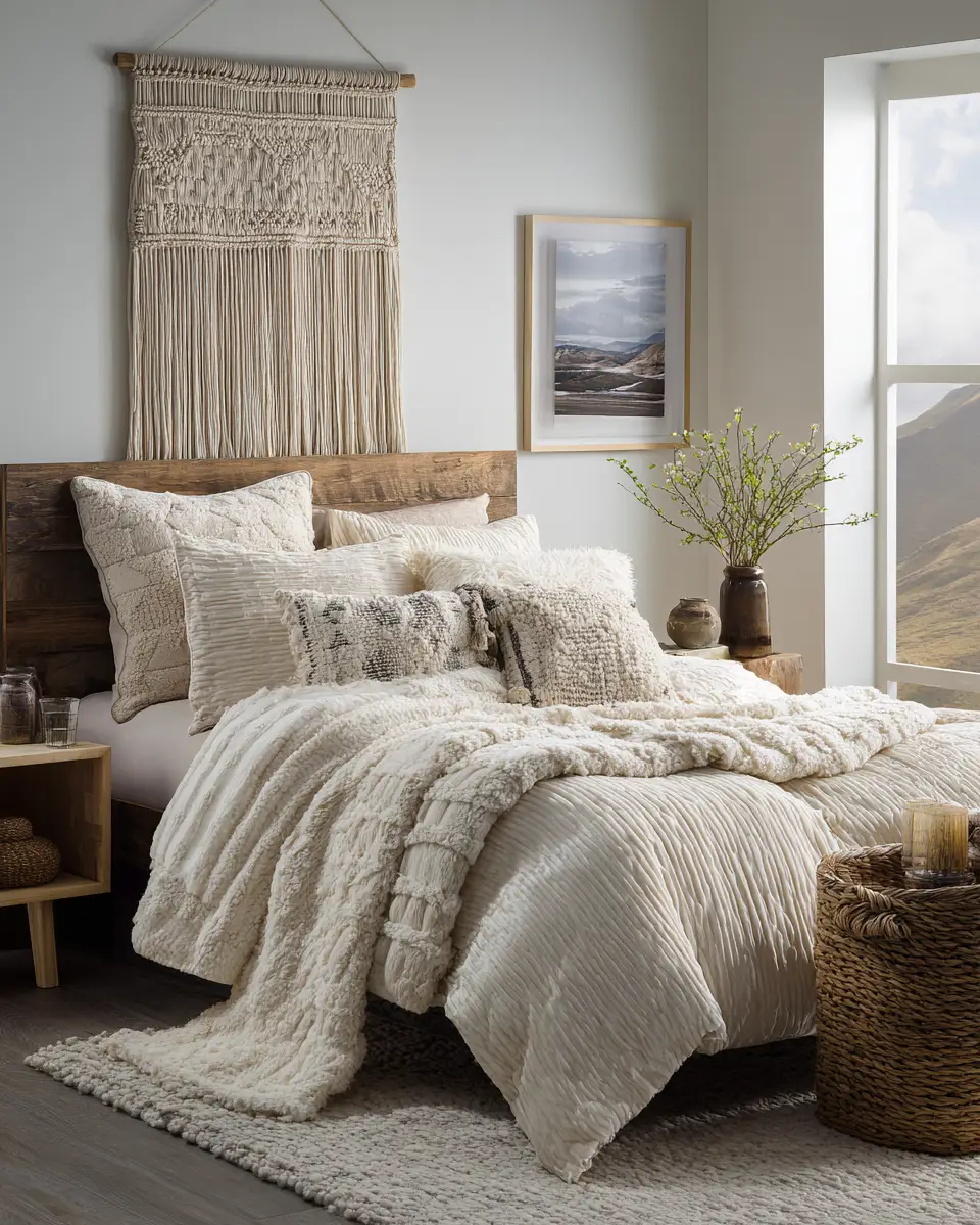 Cream Organic Modern Bedroom Decor Ideas