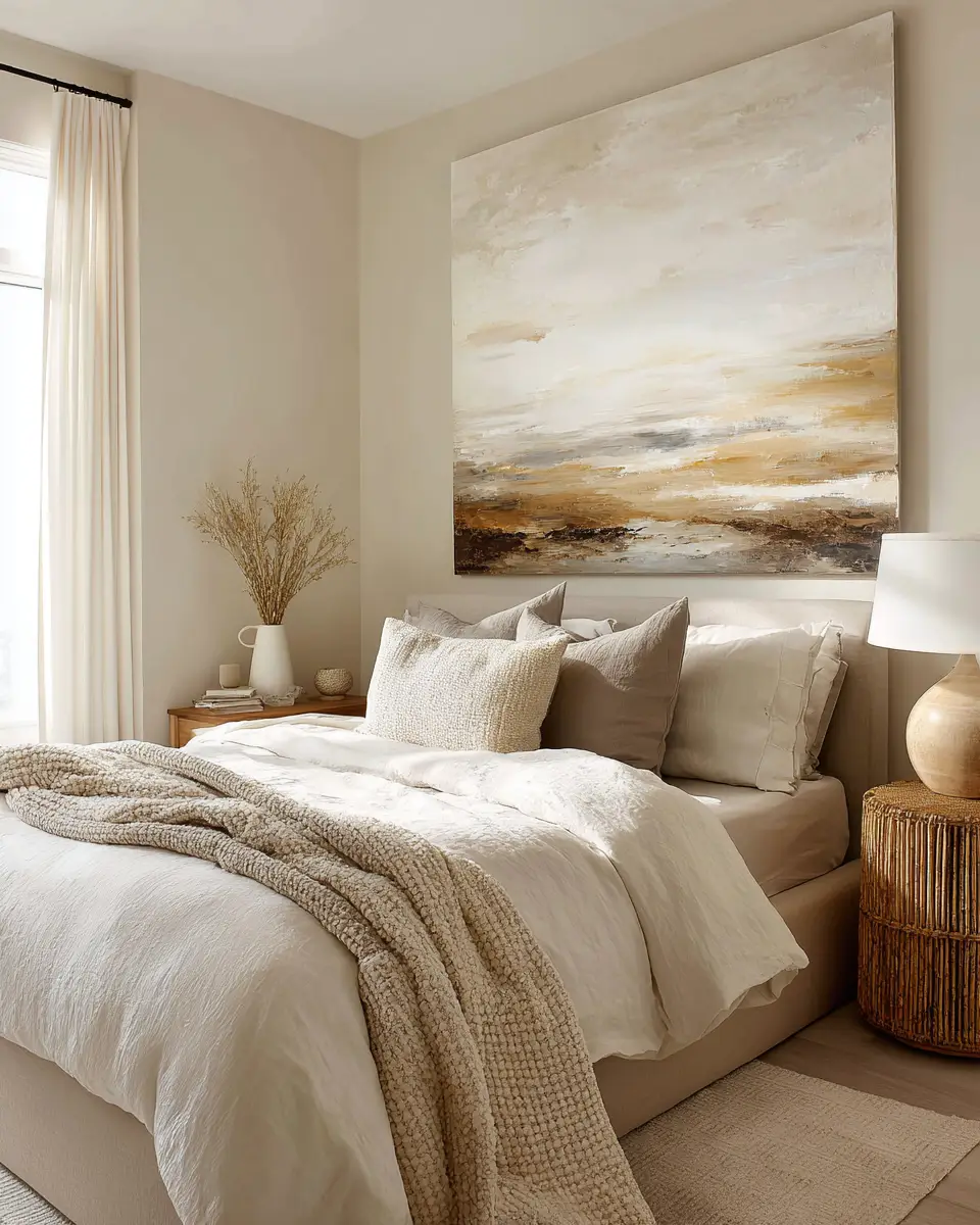 Cream Organic Modern Bedroom Decor Ideas