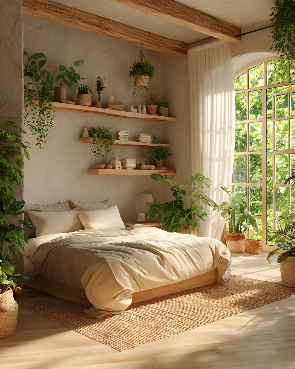 Cream Organic Modern Bedroom Decor Ideas