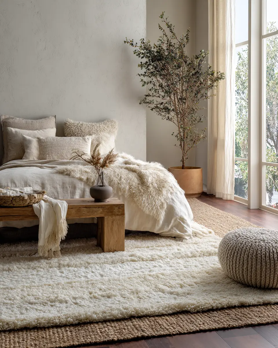 Cream Organic Modern Bedroom Decor Ideas