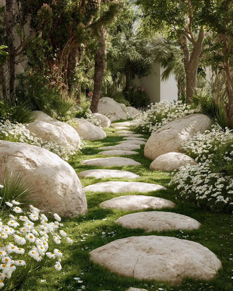 Cream Organic Modern Garden Decor Ideas