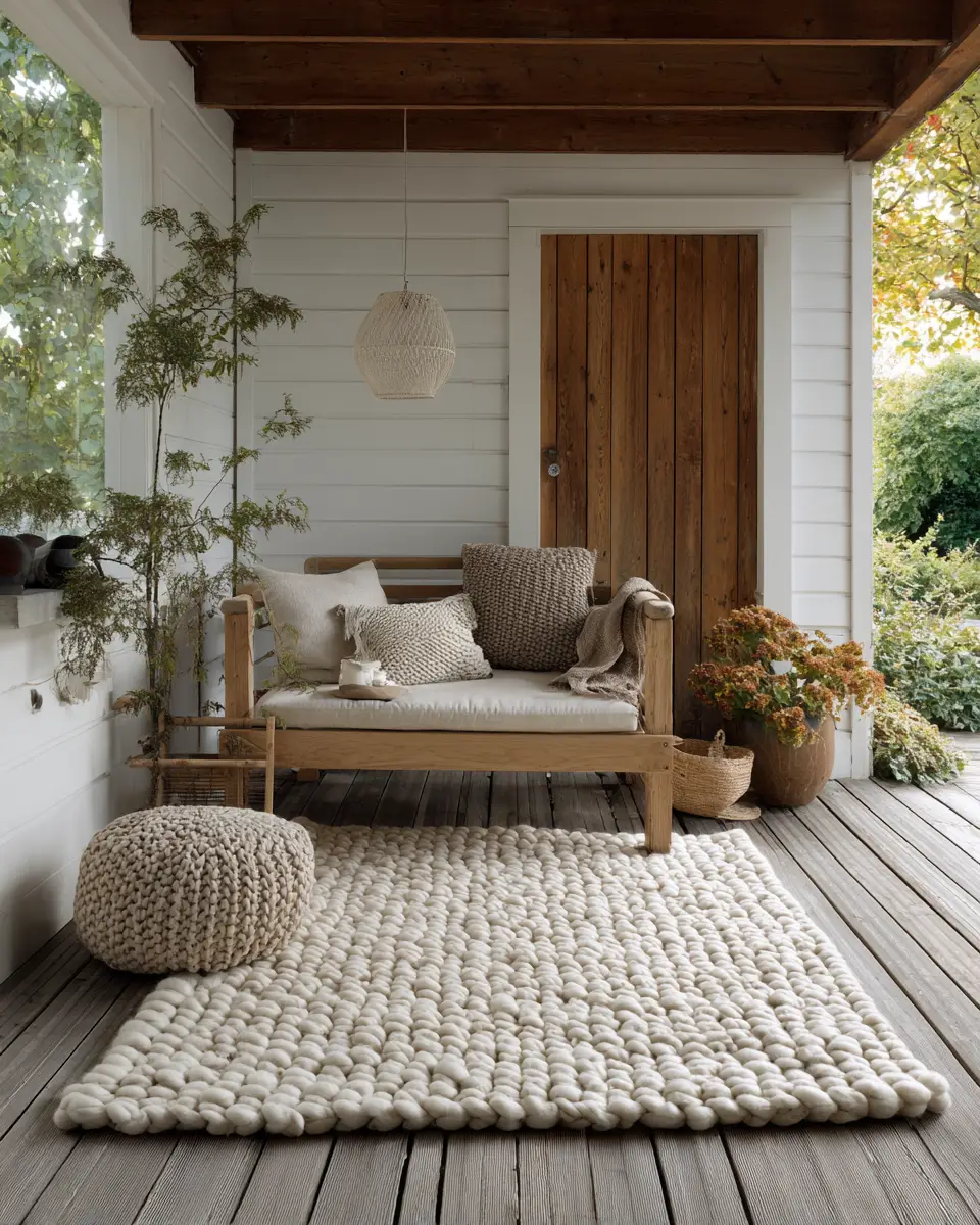 Cream Scandinavian Porch Decor Ideas