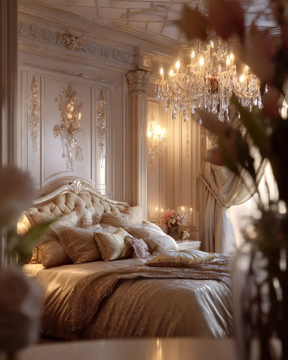 Cream Traditional Bedroom Decor Ideas