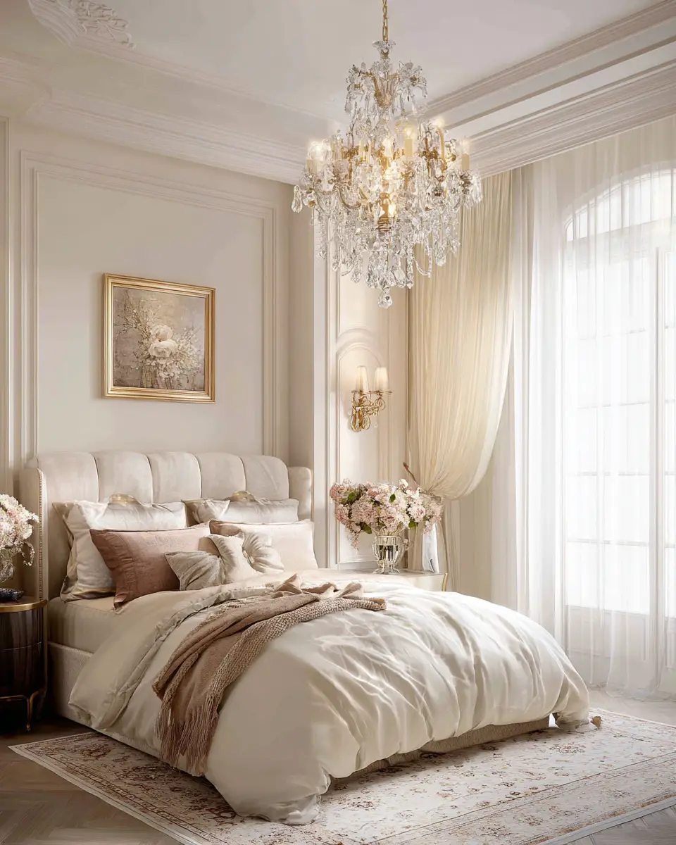 Cream Traditional Bedroom Decor Ideas