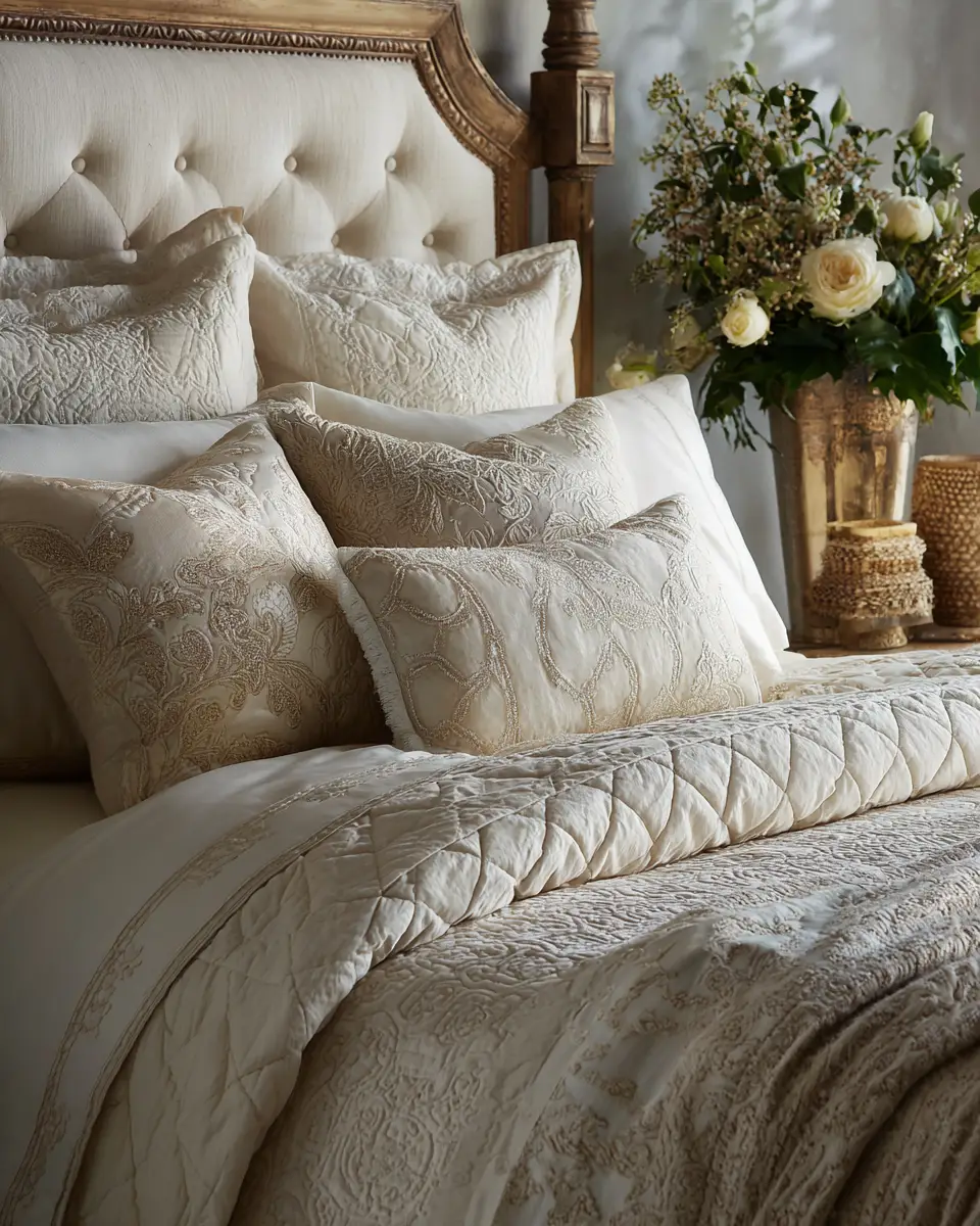 Cream Traditional Bedroom Decor Ideas