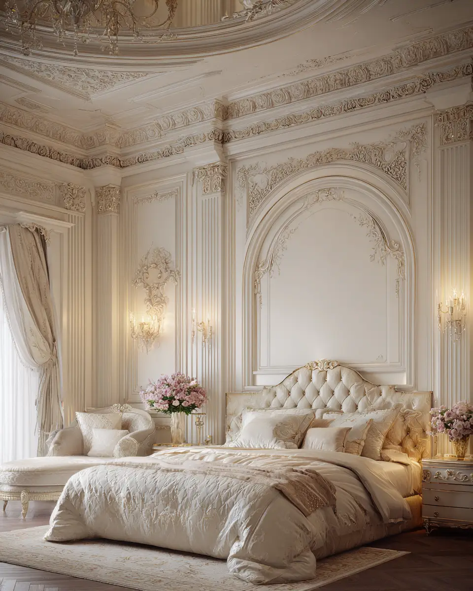 Cream Traditional Bedroom Decor Ideas