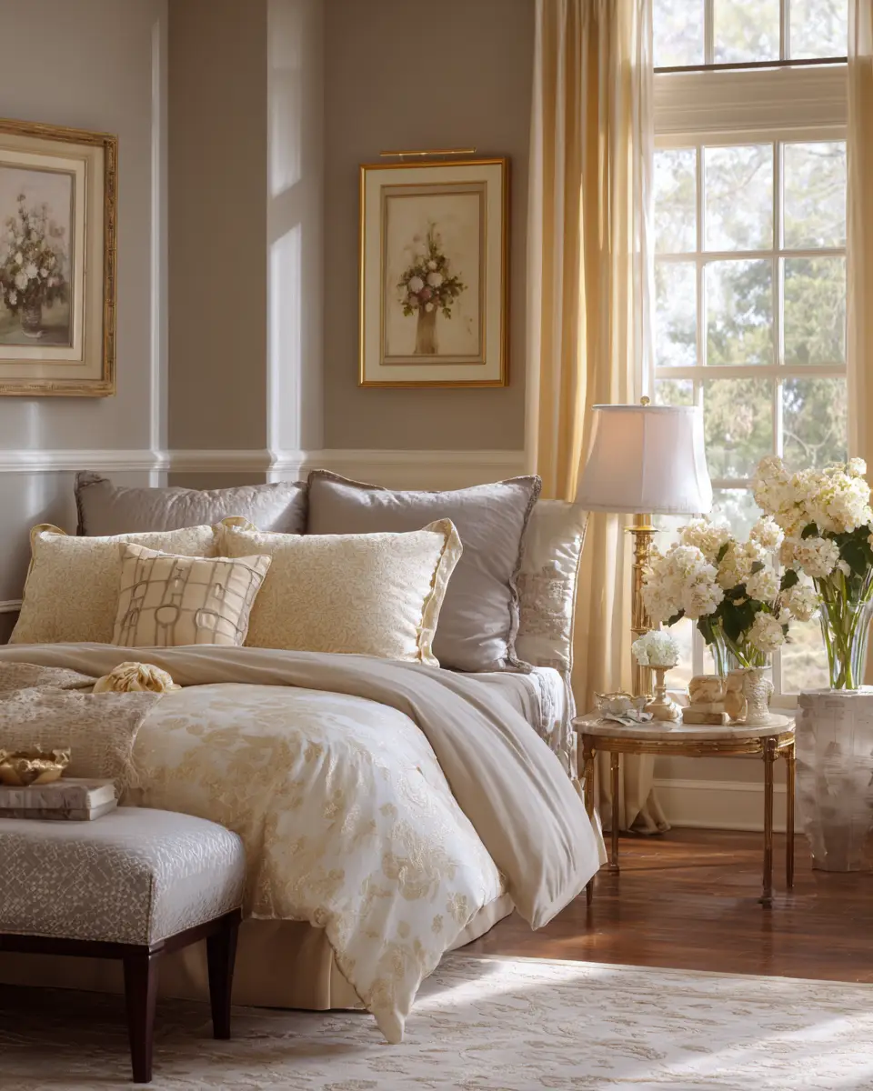 Cream Traditional Bedroom Decor Ideas