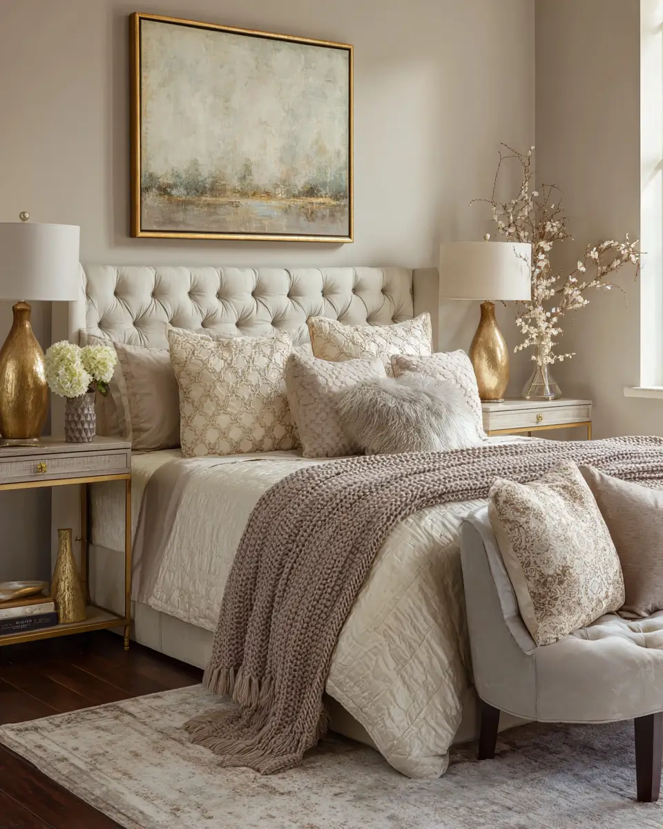 Cream Traditional Bedroom Decor Ideas