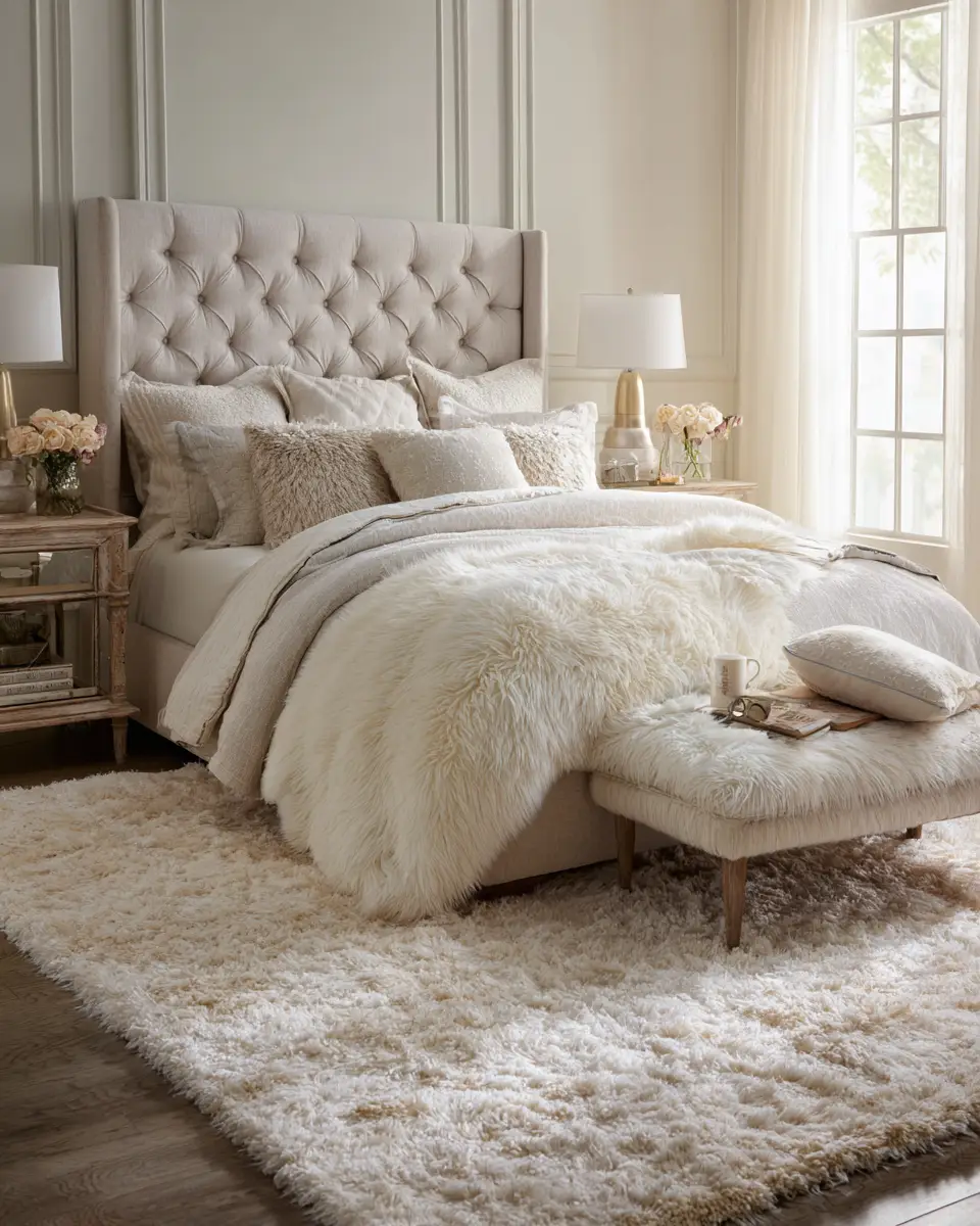 Cream Traditional Bedroom Decor Ideas