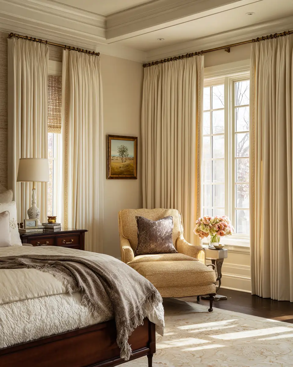 Cream Traditional Bedroom Decor Ideas