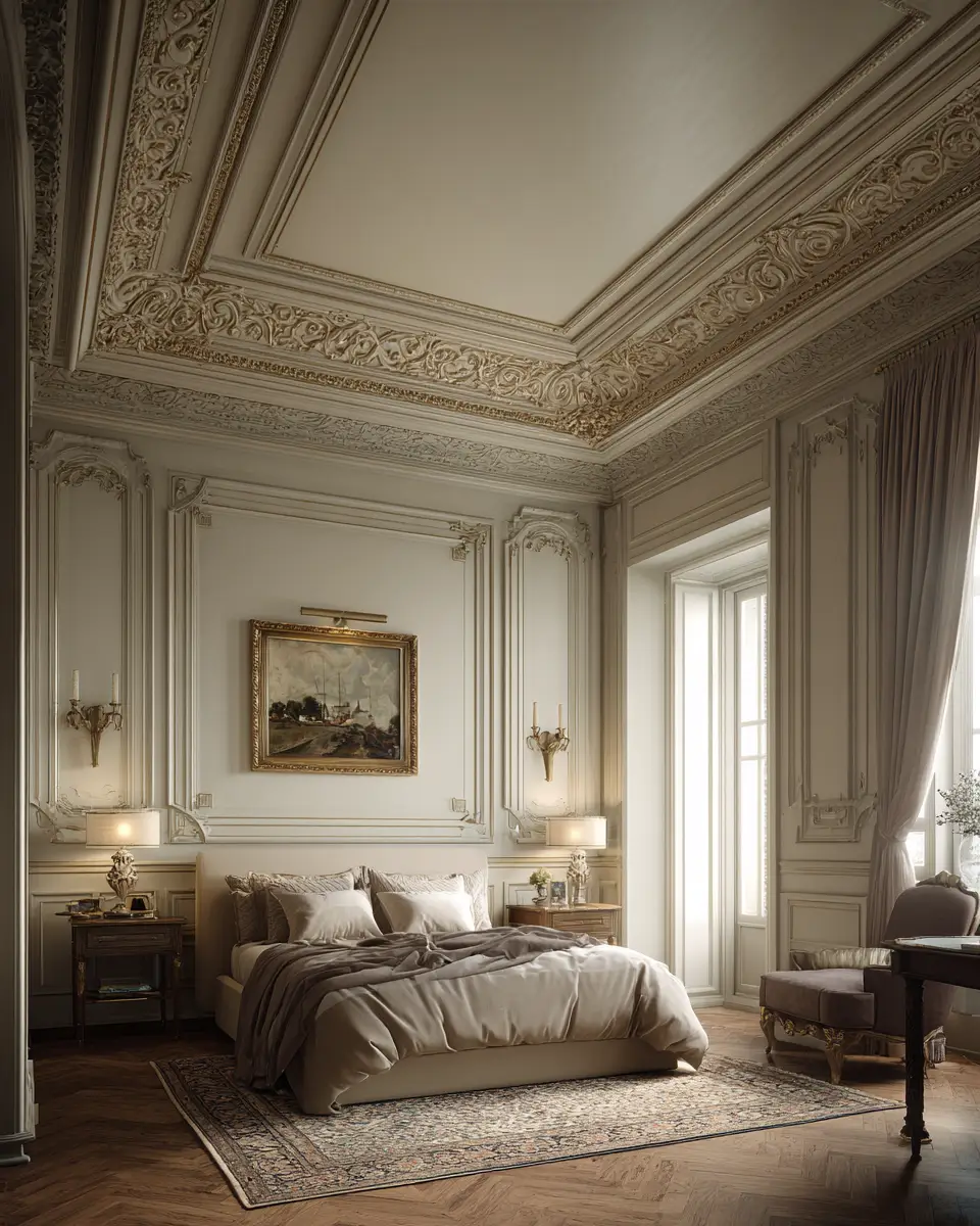 Cream Traditional Bedroom Decor Ideas